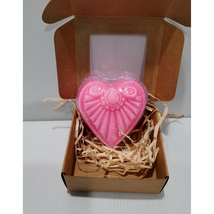 Handmade Soap - Heart Shaped - Pink - Rose Geranium Fragrance - Gift Box - No Palm Oil - Vegan Friendly - AMD Touring