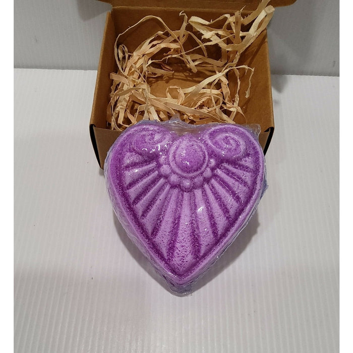 Handmade Soap - Heart Shaped - Purple - Rose Geranium Fragrance - Gift Box - No Palm Oil - Vegan Friendly - AMD Touring