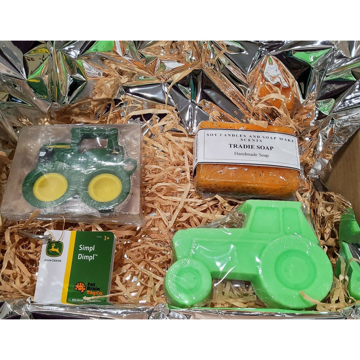 Handmade Soap - Mens/Boys Gift Box - Green Tractor 3 x Soaps - Australian Made Vegan Friendly - Free Shipping - AMD Touring