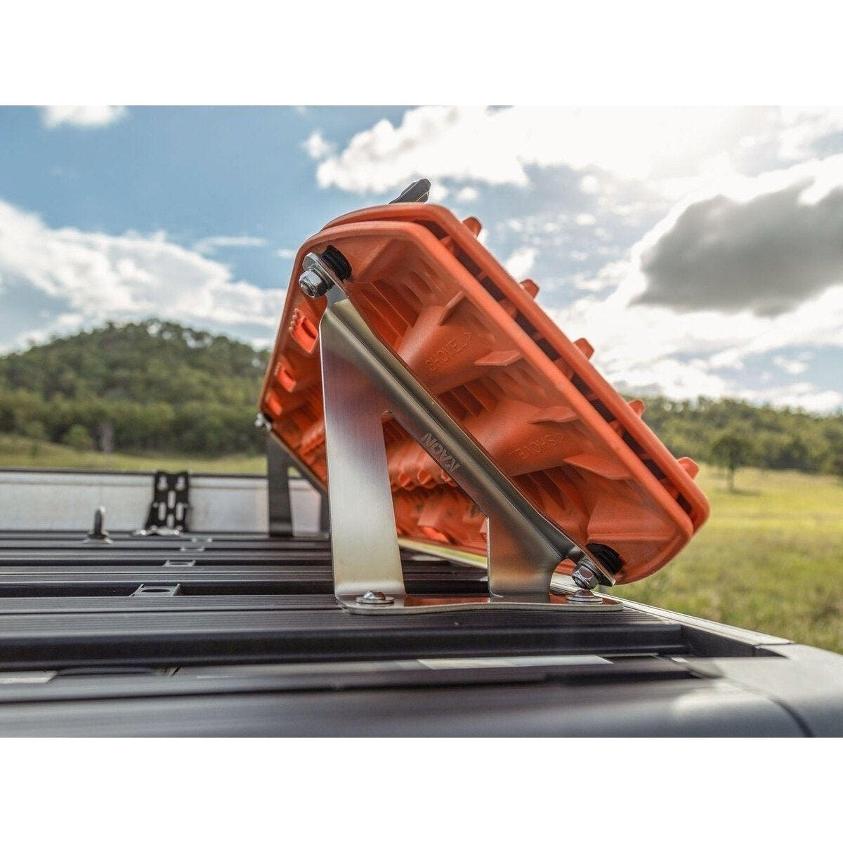 Angled Wind Deflector Maxtrax Mounts to suit Rhino Rack Pioneer Platform