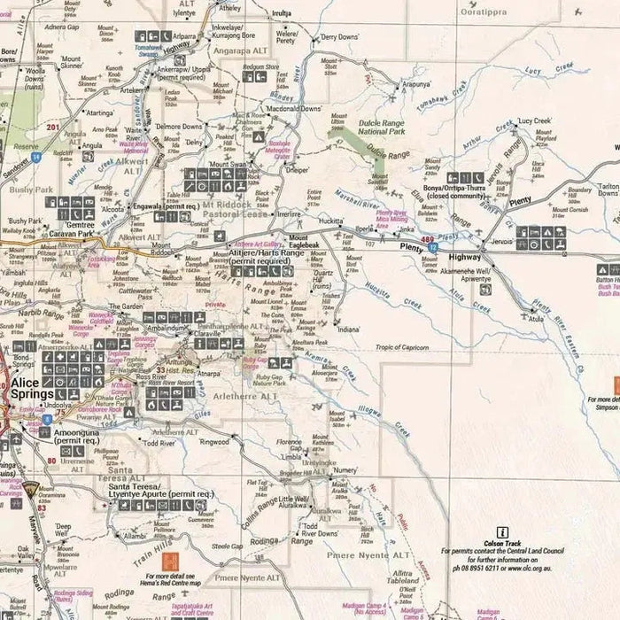 Central Australia | Iconic Map - Hema Maps - AMD Touring