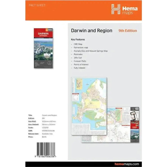 Darwin And Region | Regional Map - Hema Maps - AMD Touring