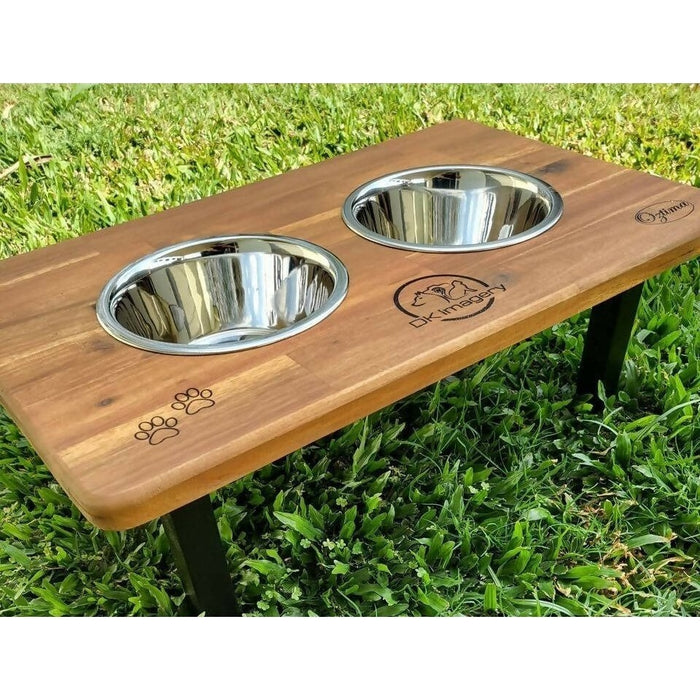 Elevated Dog Feeding Station Small Flat Pack Free Engraving - AMD Touring