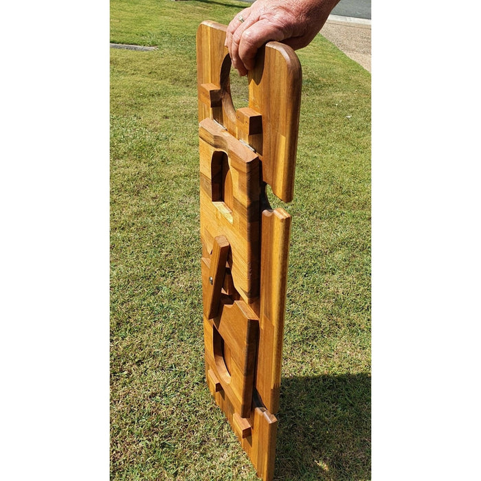 Foldable Wine Picnic Table with Lazy Susan - AMD Touring