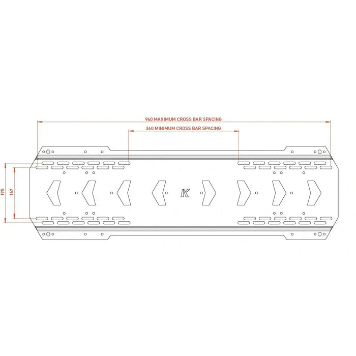 Maxtrax & TRED Mounting Board to suit Cross Bars - AMD Touring