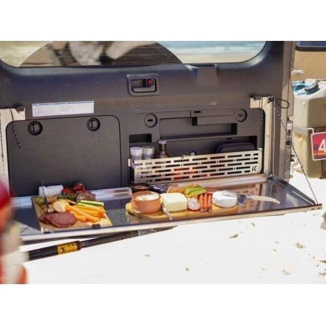 Rear Door Drop Down Table and Cage to suit Toyota Prado 150 / Lexus GX 460 - AMD Touring