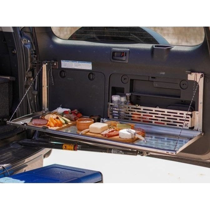 Rear Door Drop Down Table and Cage to suit Toyota Prado 150 / Lexus GX 460 - AMD Touring