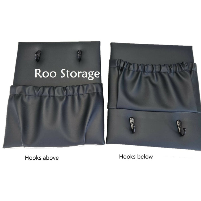 Vinyl caravan storage pocket with hooks - AMD Touring